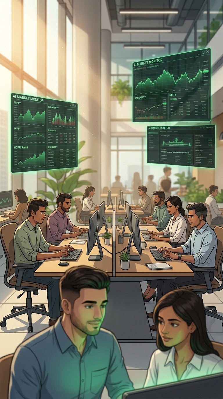 AI market monitoring Nifty BankNifty algo trading team